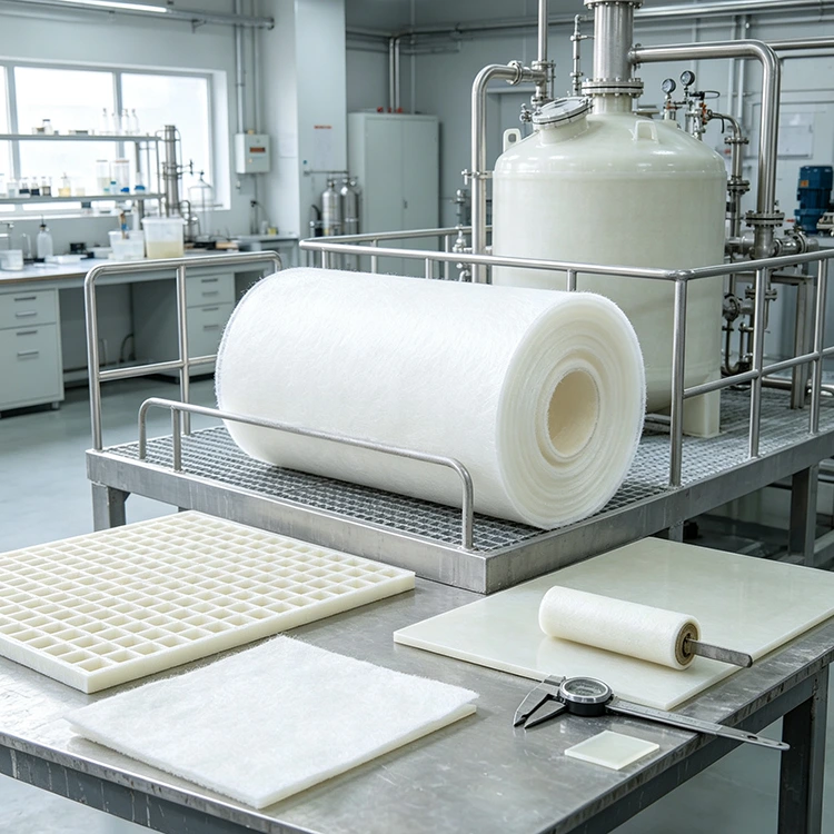Glass Fiber Felt for FRP Corrosion Protection